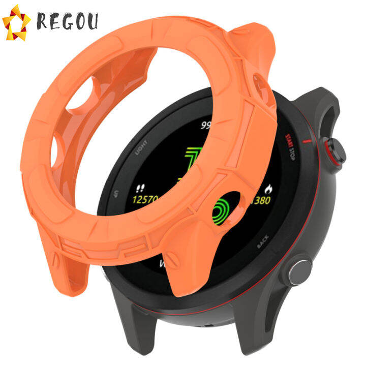 smart-watch-case-ตัวป้องกันหน้าจอ-hollowed-case-ฝาครอบป้องกันสำหรับ-garmin-forerunner255s-frame-shell