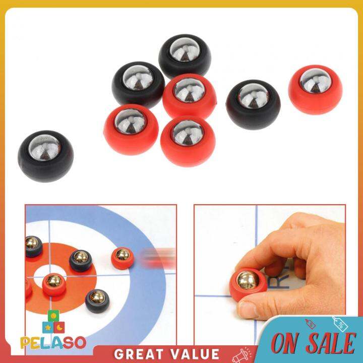 Pelaso 8x Mini Shuffleboard Pucks Set Diameter 18mm Shuffleboard 