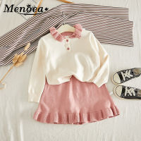 Menoea baby Girls Dress New Winter Kids Knitted Top Coat Dress Children Knitwear 2pcs Party Dress Long Sleeve baby girl clothes