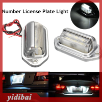 yidibai 1X Chrome 6LED หมายเลขป้ายทะเบียนแท็กภายใน Step Light สำหรับ Boat RV trailer