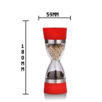 QTCF-2 In 1 Salt And Pepper Grinder Manually Adjustable Thickness Spice Jar Herb Spice Jar Container Kitchen Tool Cooking Accessories