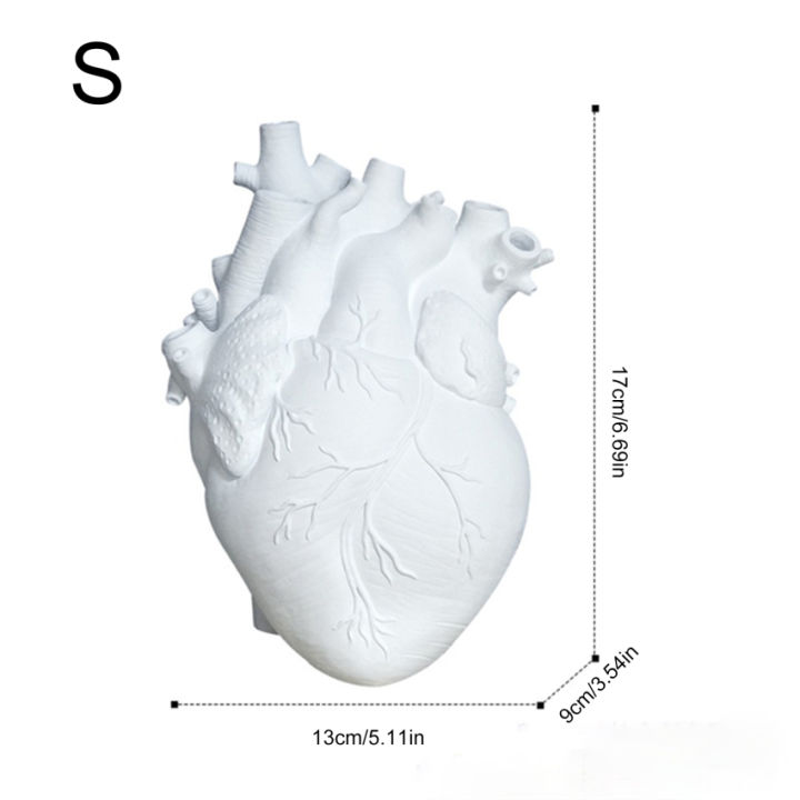 แจกันดอกไม้รูปหัวใจแจกันเรซิ่นแจกันแจกันดอกไม้แห้งรูปปั้นร่างกายเครื่องประดับกระถางประดับบ้านดอกไม้ประดับโต๊ะ