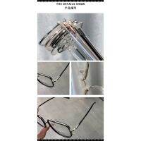 【Replaceable es】COD (San9)New anti-blue light flat mirror men&amp;women retro polygon double beam Eyeglasses