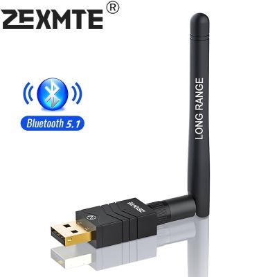 Zexmte Dongle USB Bluetooth Adapter for PC Speaker Mouse Music Audio Receiver Transmitter Bluetooth 5.1 Adapter Window 111087
