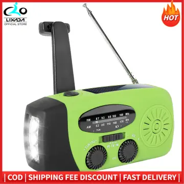 Camping Hand Crank Charger Manual Power Supply Flashlight Tools