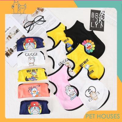 Pet houseเสื้อผ้าสัตว์เลี้ยงเสื้อยืดผ้านุ่มพิมพ์ลายการ์ตูนสําหรับสัตว์เลี้ยงสุนัขแมว Xs-Xxl