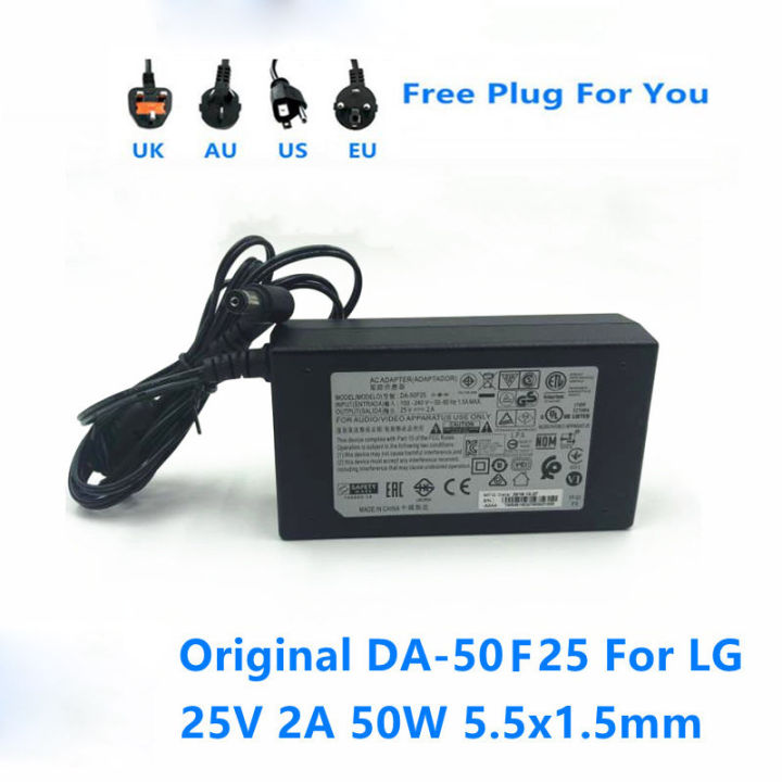 คุณภาพสูงของแท้25v-2a-50w-5-5x1-5มม-da-50f25แหล่งจ่ายไฟ-ac-adaptador-da-50f25-สำหรับ-lg-las855m-nb5540-nb3730a-hs8-sj8-sound-bar-ที่ชาร์จแล็ปท็อป