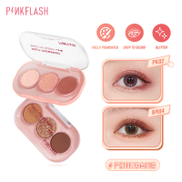 PINKFLASH #PINKGAME 3 ShadesEyeshadow Palette Giltter High Pigment Easy To Blend Lasting 11 Colors