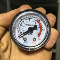 【YD】 Air Compressor Pneumatic Fluid Iron Bar Pressure Gauge 1/4  1/8  Scale 0-12Bar / 0-180PSI Dia 40 50mm