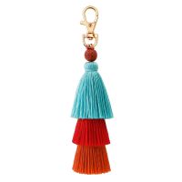 Colorful Tassel Bag Charm Keychain, Boho Handmade Fringe Cute Keychains for Women, Handbag Purse Key Chain for Girls