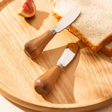 Wooden Handle Versatile Butter Knife for Soft Cheese and Peanut Butter -  China Butter Knife and Spreader Knife price