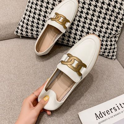 Genuine leather loafers, flat soled womens shoes, student shoes, English style womens shoes, driving and walking shoes
