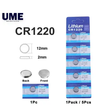 CR1220 12mm Diameter - 3V Lithium Coin Cell Battery