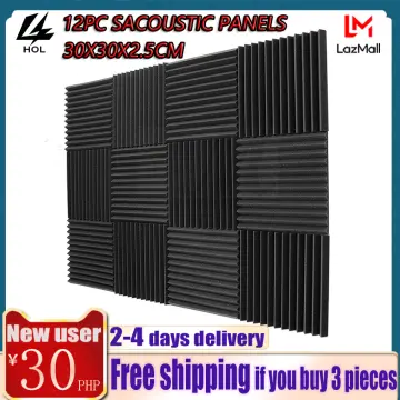 12pcs 300x300x25mm Acoustic Foam Sound Insulation Panels For Ktv Bar  Soundproofing Studio Wedges Sound Proof Wall Panels Espuma