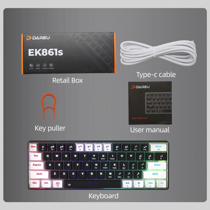 dareu-ek861s-rgb-แป้นพิมพ์แบบมีสาย61คีย์สวิตช์สีแดง-abs-keycaps-n-key-rollover-ด้วยเท้าแม่เหล็ก