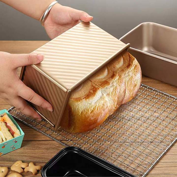 การทำเครื่องปิ้งขนมปัง250-300-450กรัม-กล่องพร้อมฝาปิดอบ-กระทะแบบไม่ติด-เครื่องปิ้งขนมปังเค้ก-อุปกรณ์ครัวในครัวเรือน-เครื่องมืออบ-จานขนมปัง-pullman