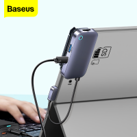 Baseus ฮับ USB C สำหรับ iPad Pro 6-In-1ฮับ USB ฮับแท่นวางมือถือ C ไปยัง HDMI-รองรับ PadJoy Typc-C ฮับกับสายชาร์ตโทรศัพท์แอนดรอยด์ Sd/tf