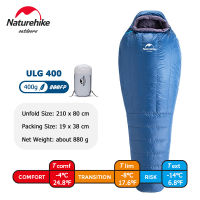 Naturehike Sleeping Bag Winter Ultralight Goose Down Sleeping Bag Outdoor Mummy Waterproof Compact Camping Sleeping Bag