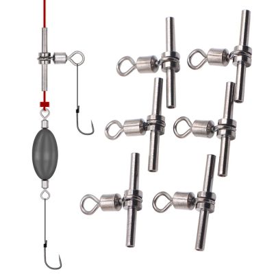 Sea Fishing Accessories Fishing Swivels For Fishing Rig Connector Cross-line Brass Tube Hook Linke Anti Tangle Sleeve Tackle Accessories