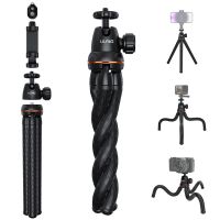 Camera Phone Tripod Stand Flexible Octopus Tripod with 360 Ball Head Phone Holder for iPhone Samsung Canon Nikon Sony Cameras