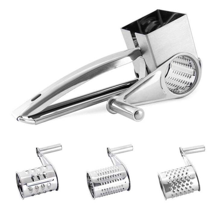 4 Drums Blades Rotary Cheese Grater Stainless Steel Cheese Slicer Shredder  Butter Cutter Kitchen Gadgets