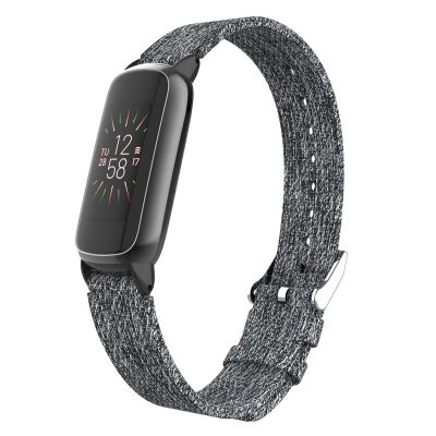 （A creative）สายทอเข้ากันได้กับ Fitbit Luxe/luxe SE Watch Bands สร้อยข้อมือผ้าใบผ้านุ่มระบายอากาศสายรัดข้อมือเปลี่ยน
