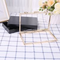 【CW】 Rectangle Metal Frame Purses Handles for Handbags Evening Clutch Accessories LX9F