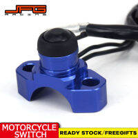 JFG Racing Blue CNC Universalรถจักรยานยนต์หยุดเครื่องยนต์เริ่มต้นฆ่าสวิตช์เปิดปิดสกปรกพิทไบค์Quad Beat Wave TMXคลิกXRM110 Mio ( Soul , Sporty,Aerox) sight Sniper Nmax PCX YZF-R15 Skydrive Sport Raider Smash Gixxer Fury KLX150 Barako Boxer Rouser