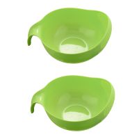 2X Durable Rice Washing Filter Strainer Kitchen Tool Beans Peas Sieve Basket Colanders Cleaning Gadget Filtering Green