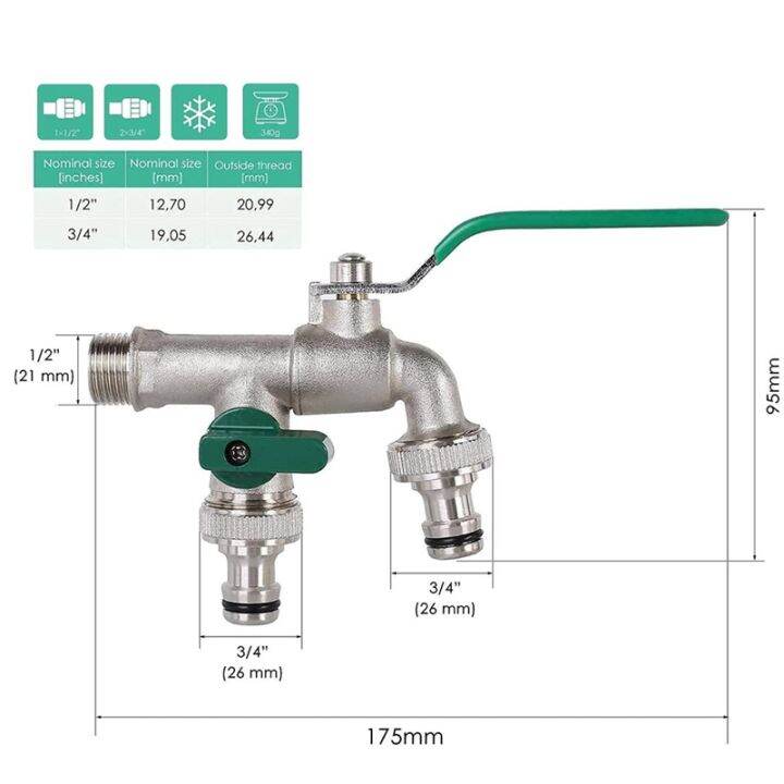 1-2-inch-double-outlet-tap-rust-and-frost-protection-high-quality-brass-faucet-with-double-connection-and-hose-nozzle