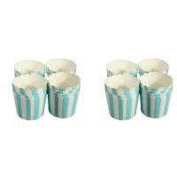 100 x Cupcake Wrapper Paper Cake Case Baking Cups Liner Muffin Dessert Baking Cup,Blue Striped