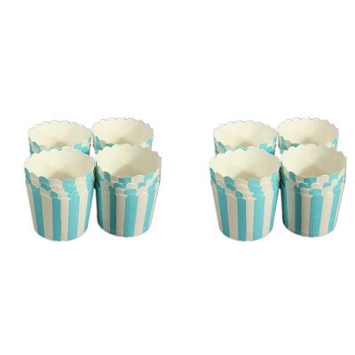 100 x Cupcake Wrapper Paper Cake Case Baking Cups Liner Muffin Dessert Baking Cup,Blue Striped