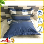 Combo 2 áo gối cotton size 40x60cm - vỏ gối cotton, ao goi, vo goigiao màu