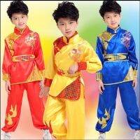 [COD] New childrens martial arts performance kung fu practice waist drum short-sleeved boys long-sleeved