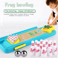 Mini Desktop Bowling Game Toy Cartoon Frog Indoor Parent-Child Interactive Table Sports Game Toy Bowling Educational For Kids