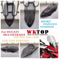 ❍▬ For DUCATI MULTISTRADA MTS950 950S MTS1200S MTS1200 MTS1260 ENDURO Motorcycle Windshield Windscreen 2015-2021 16 17 18 2019 2020