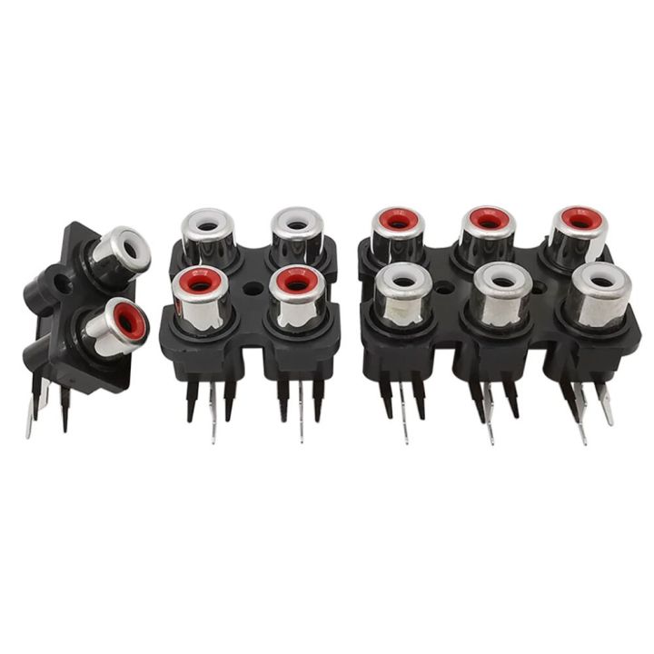 1-10pcs-2-4-6-hole-rca-female-stereo-audio-jack-av-audio-input-socket-connector-lotus-row-amplifier-interface-signal-connection
