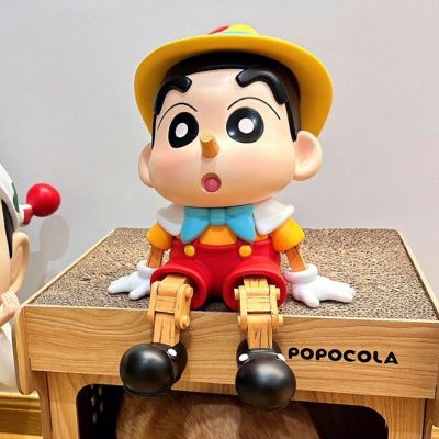 ZZOOI Gk Puppet Crayon Shin-Chan Cosplay Pinocchio Series Blockhead Anime Action Figures Bluetooth Speaker Peripherals Birthday Gifts