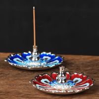 Incense Sticks Holder Lotus Incense Burner for Granular Powder Coil Ash Catcher Home Fragrance Accessories