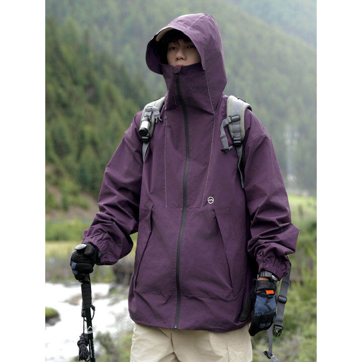 ฤดูใบไม้ผลิของผู้ชายที่มีคุณภาพสูง-hardshell-แจ็คเก็ตแฟชั่นผู้ชายแจ็คเก็ตคลุมด้วยผ้ากันน้ำกลางแจ้งปีนเขาแจ็คเก็ตรถจักรยานยนต์