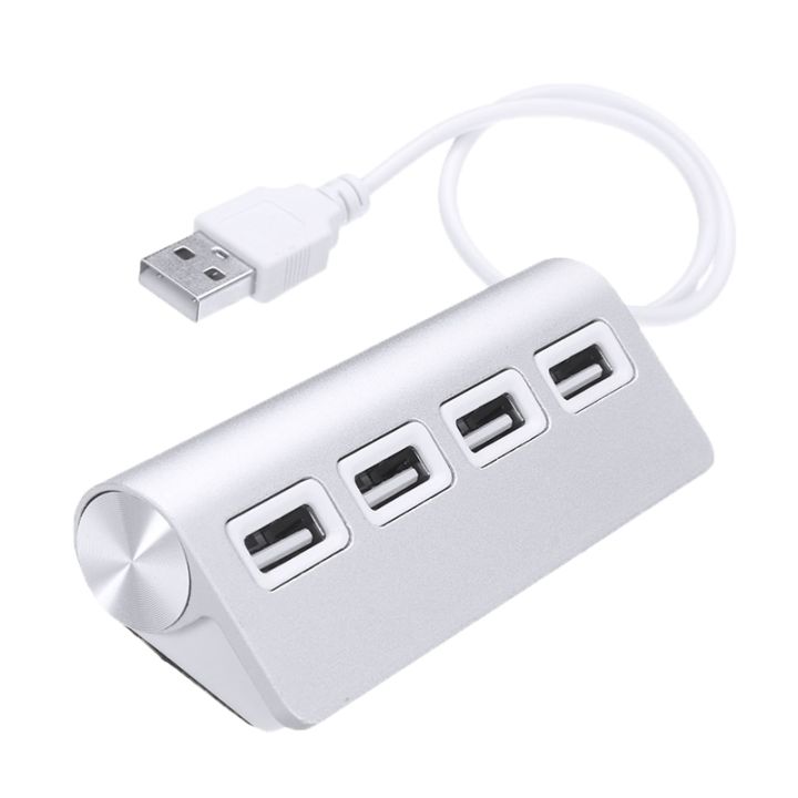 portable-4-port-aluminum-usb-hub-with-11-inch-shielded-cable-electronic-equipment-for-imac-macbooks-pc-and-printers-usb-hubs