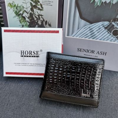 กระเป๋าสตางค์ แบรนด์แท้ Horse 100% พร้อมกล่องแบรนด์ หนังแท้อัดลาย งานสวยดูดี