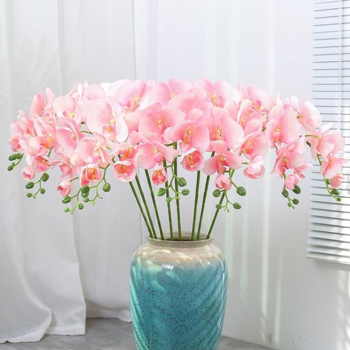 cod-9-phalaenopsis-artificial-flowers-hotel-home-wedding-decoration-fake-flower-potted-arrangement-green-plant-wholesale