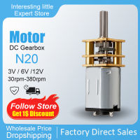 100 50 30 6000RPM DC N20 Motor 3V 6V 12V Mini Metal Micro Gear geared Motors เส้นผ่านศูนย์กลาง 12mm กล่องเกียร์ N20 micro 3mm 2KG. CM แรงบิด-lflp