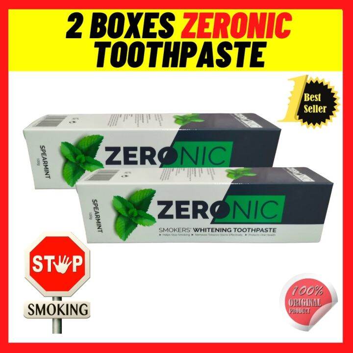 Twinpack Zeronic toothpaste stop smoking Zeronic Toothpaste with toothbrush Lazada PH