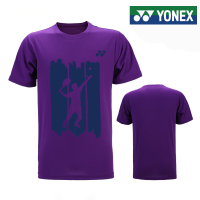 Yonex2023สำหรับทั้งหญิงและชายเสื้อยืดเล่นปิงปองใหม่ชุดทีมแชมป์กีฬาบาสเก็ตบอลสำหรับฝึกวิ่งดูดซับเหงื่อแห้งเร็ว