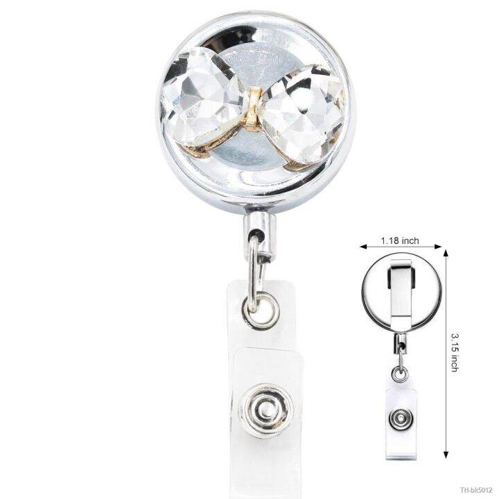 Cute Heavy Duty Retractable Reel with Belt Clip Steel Cord Metal Badge