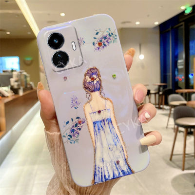 เคสมีศิลปะหรูหราสำหรับผู้หญิง Realme C55 NFC 2023เคสโทรศัพท์ C55 Realme เคสซิลิโคนแบบนิ่ม C55 OPPO Realme