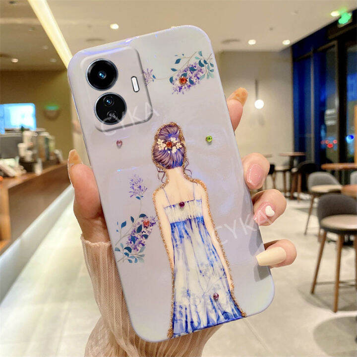 เคสมีศิลปะหรูหราสำหรับผู้หญิง-realme-c55-nfc-2023เคสโทรศัพท์-c55-realme-เคสซิลิโคนแบบนิ่ม-c55-oppo-realme