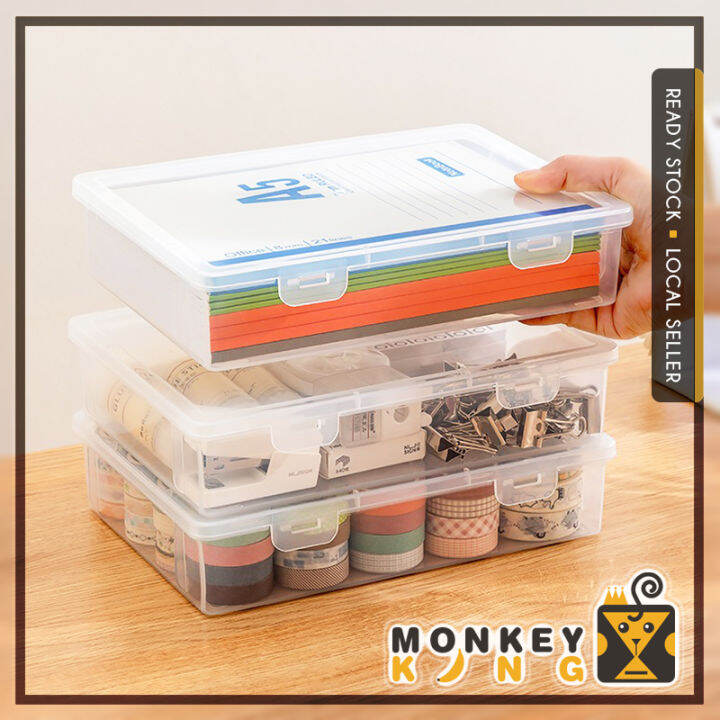 MK👑 A4 Paper Storage Box Buckle Design Tearresistant Waterproof File